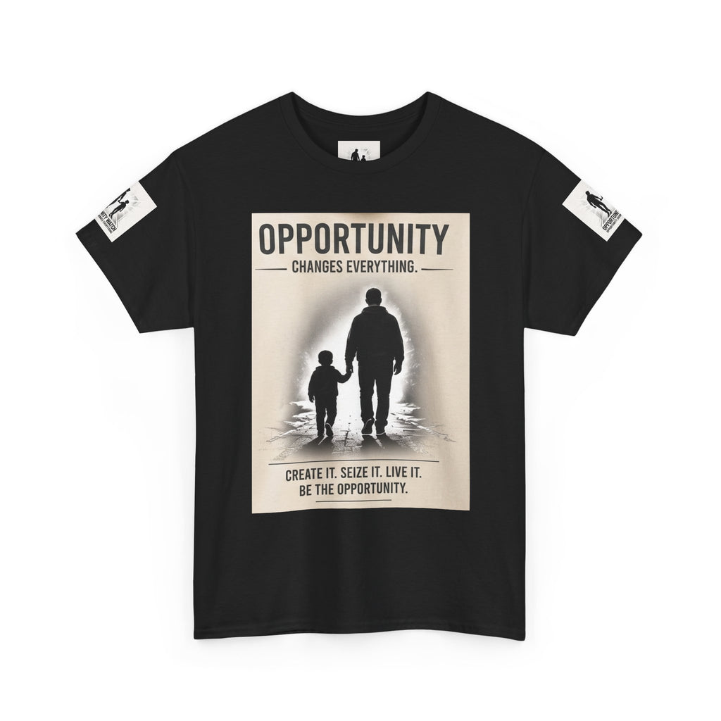 Opportunity Watch T‑Shirt — Motivational Father & Child Silhouette Tee