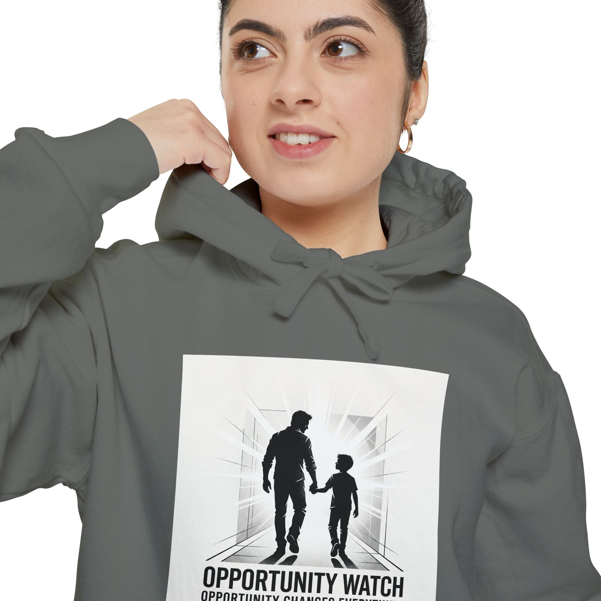 Opportunity Watch Hoodie — Graphic Family Silhouette Pullover