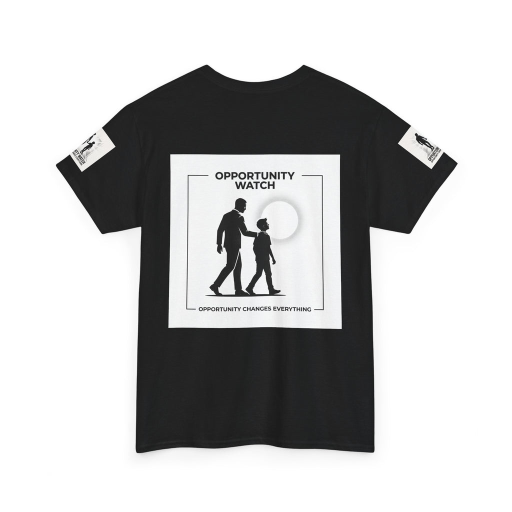 Opportunity Watch T‑Shirt — Motivational Father & Child Silhouette Tee