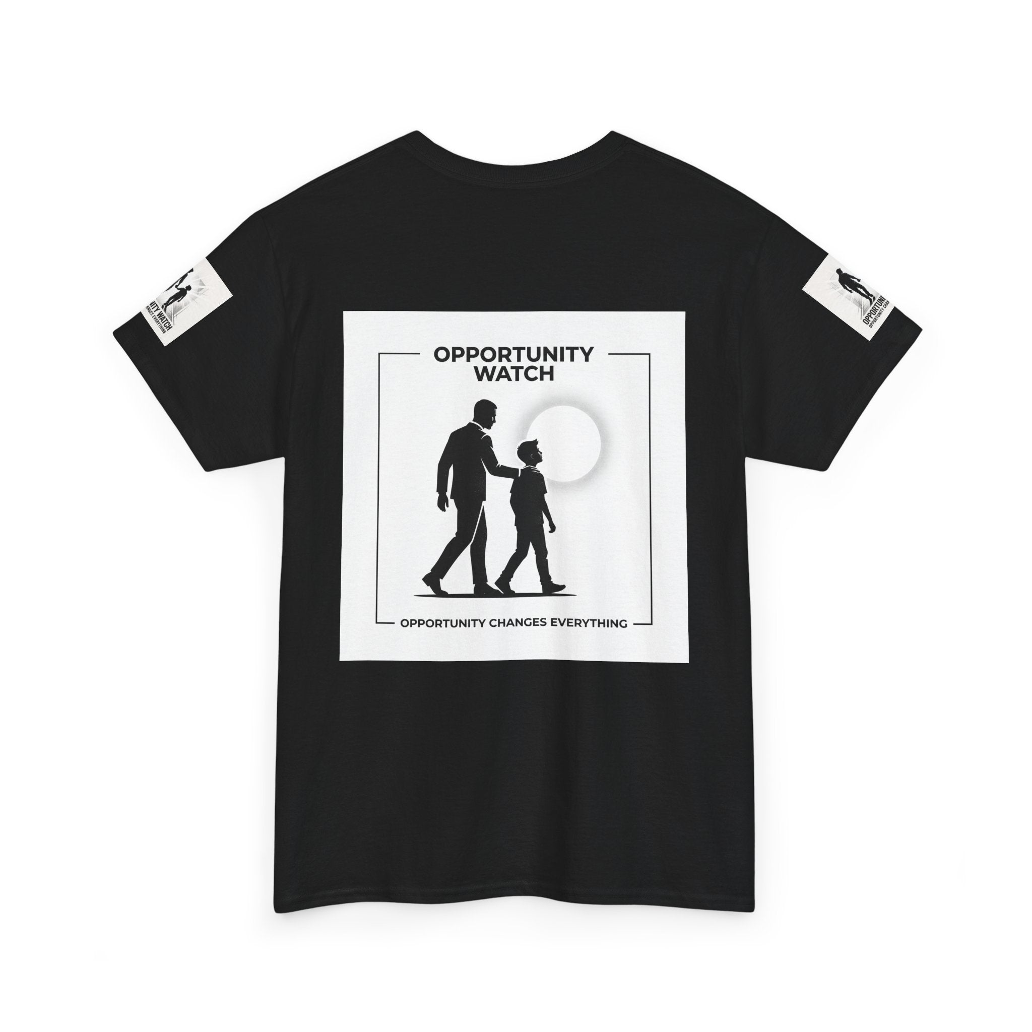 Opportunity Watch T‑Shirt — Motivational Father & Child Silhouette Tee