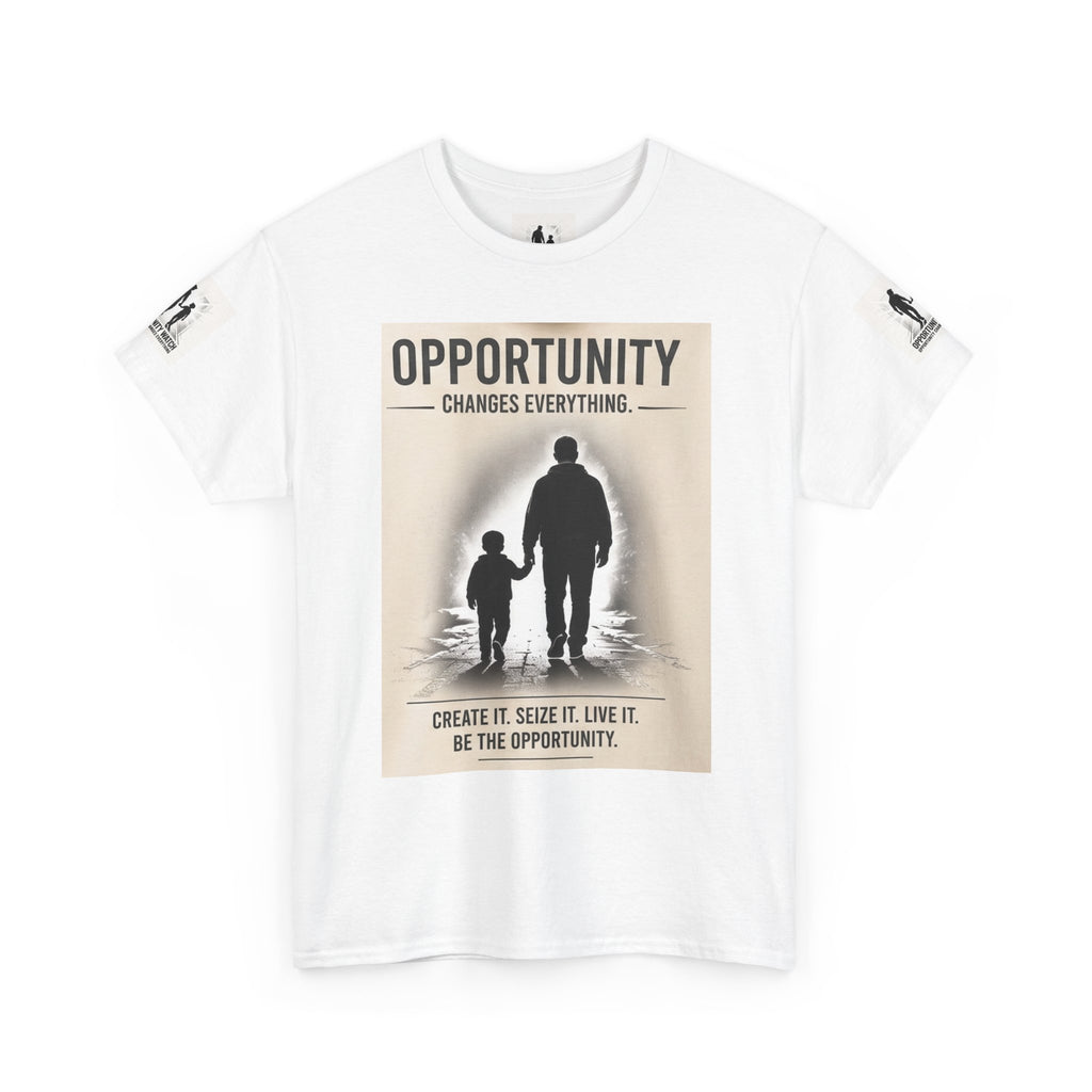 Opportunity Watch T‑Shirt — Motivational Father & Child Silhouette Tee