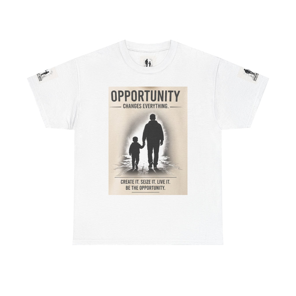 Opportunity Watch T‑Shirt — Motivational Father & Child Silhouette Tee