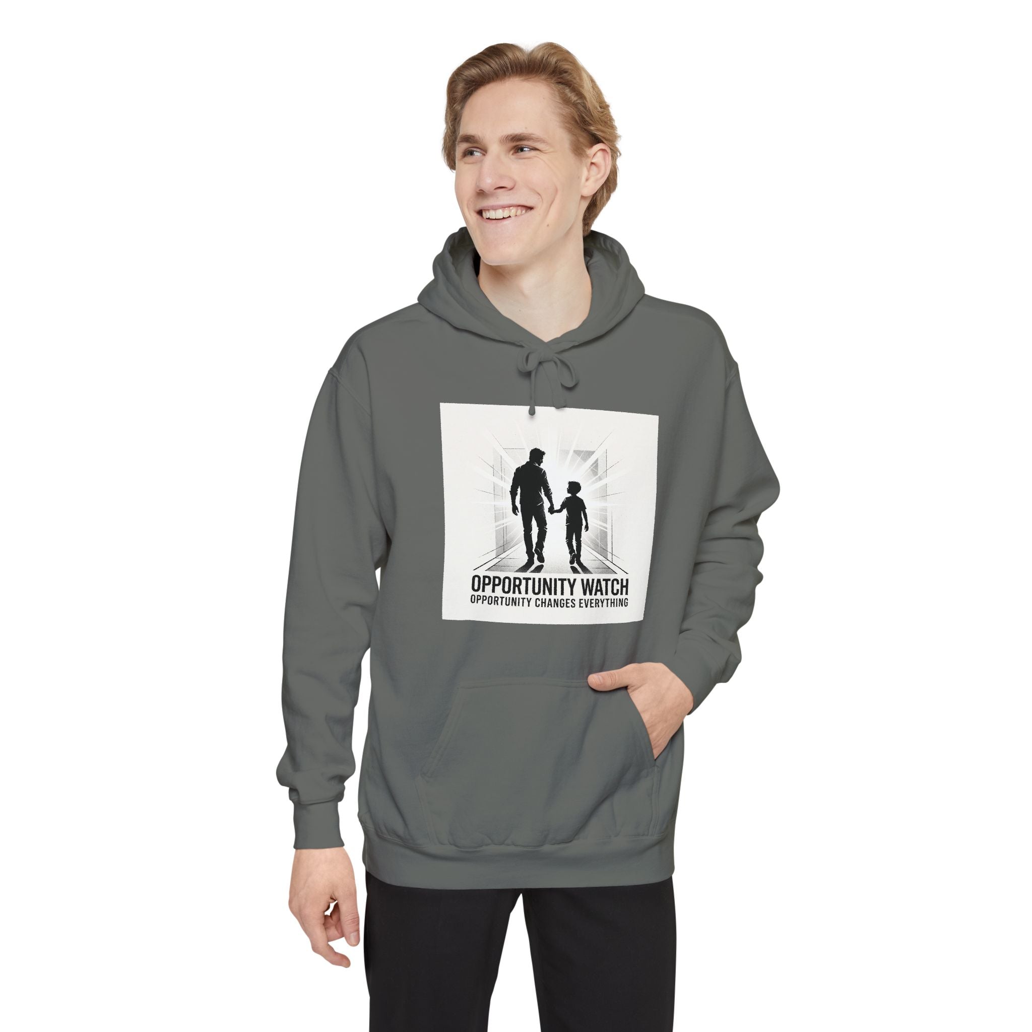 Opportunity Watch Hoodie — Graphic Family Silhouette Pullover